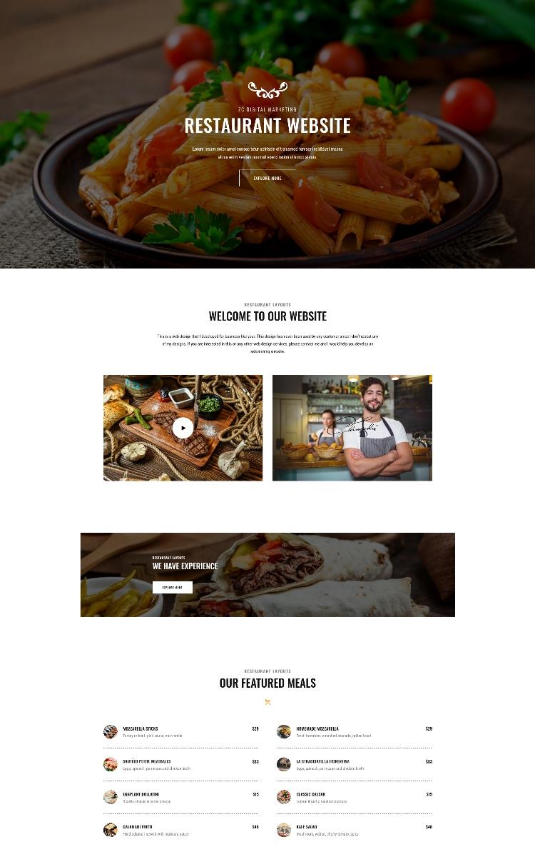 Websites for Restaurants